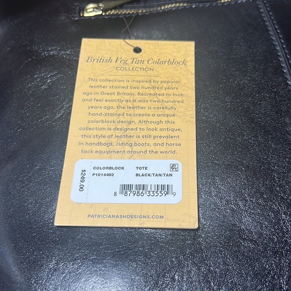 LAST ONE NWT Patricia Nash Genuine Leather Colorblock Tote NWT - Picture 4 of 8